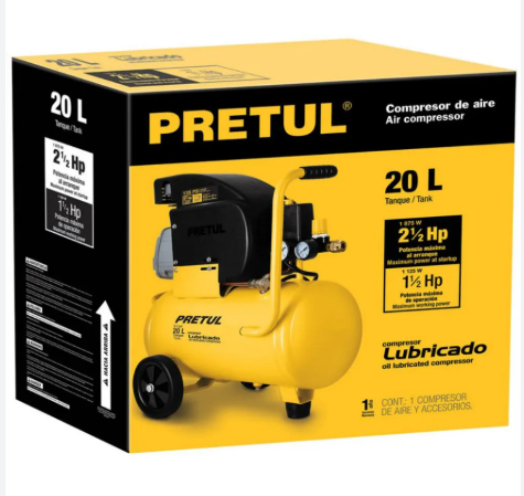 COMPRESOR DE AIRE LUBRICADO 20 LITROS